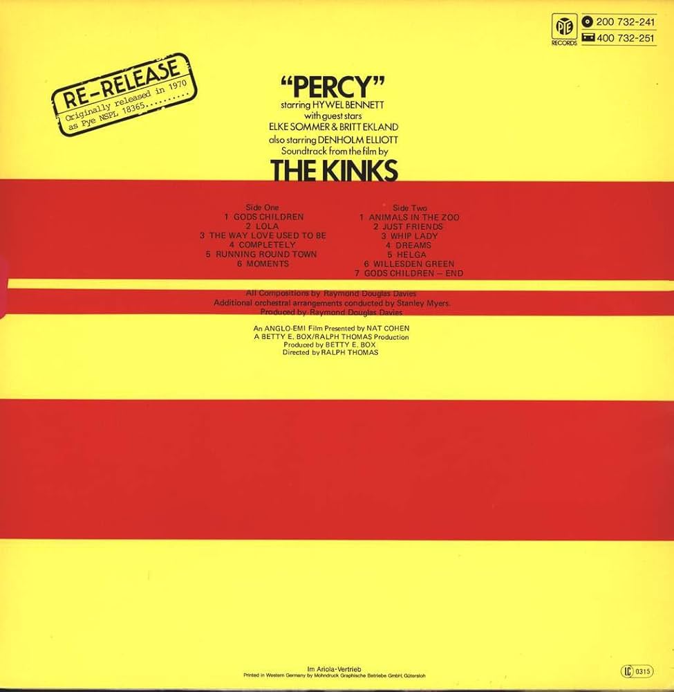 KINKS★PERCY UK Pye オリジナル Amazon.co.jp: Percy [12 inch Analog]: ミュージック